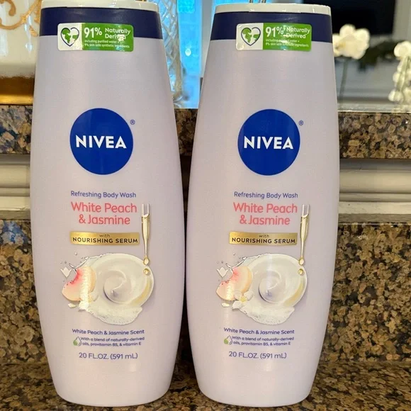 NIVEA White Peach & Jasmine Refreshing Body Wash Bundle - Picture 1 of 1